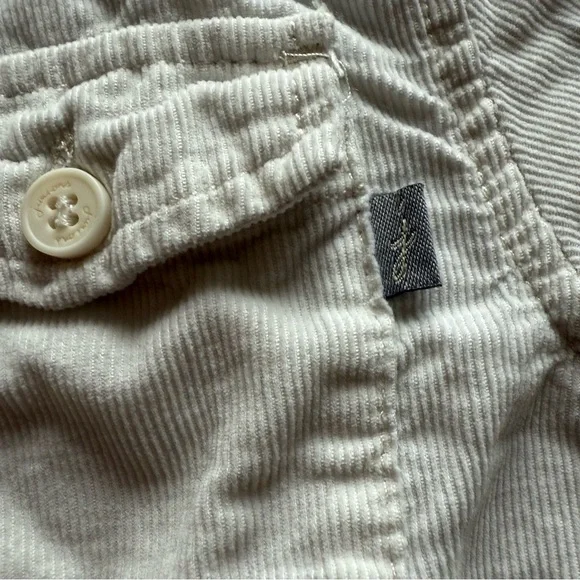 All kids items 5/$25 Juniors Off White Button-Up Corduroy Shirt - Picture 5 of 9